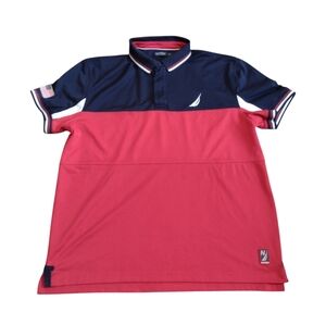 Nautica Men's 2XL 90s style Colorblock Golf polo - sweat resistant LIKE NEW